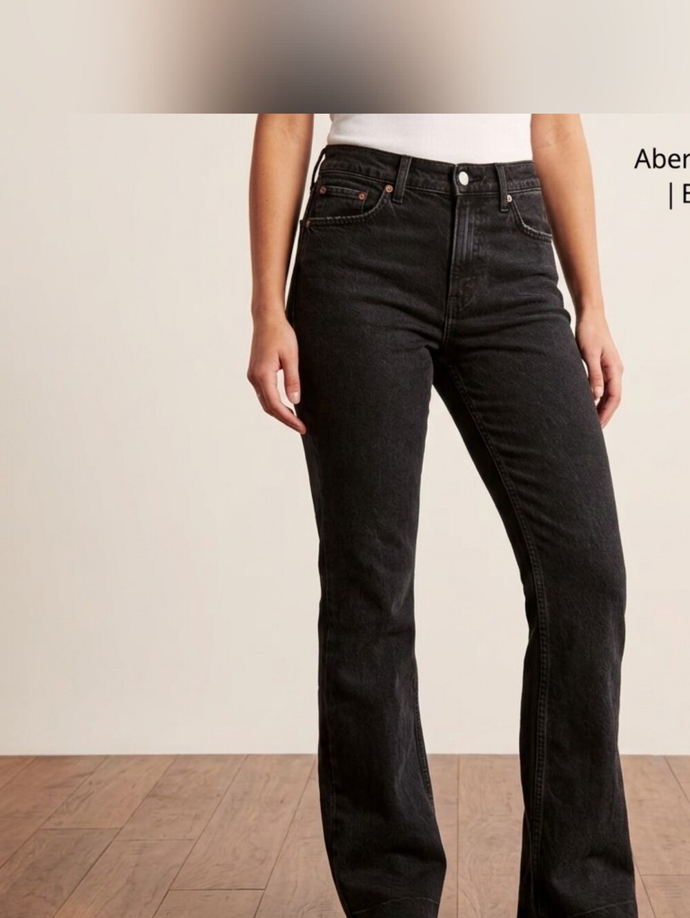 Abercrombie & Fitch The Bootcut Mid Rise Jeans Black Size 29 Short